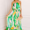 Shades Of Paradise High Waist Maxi Skirt in Green Image 1