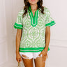 Sunday Hangout Floral Top in Green Image 1