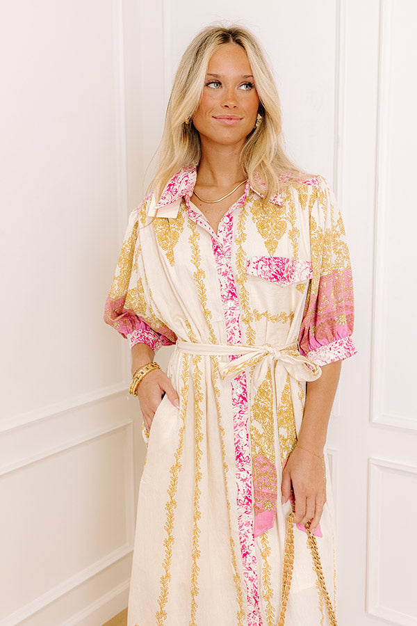 Isles of Scilly Floral Maxi Dress in Pink Image - 2