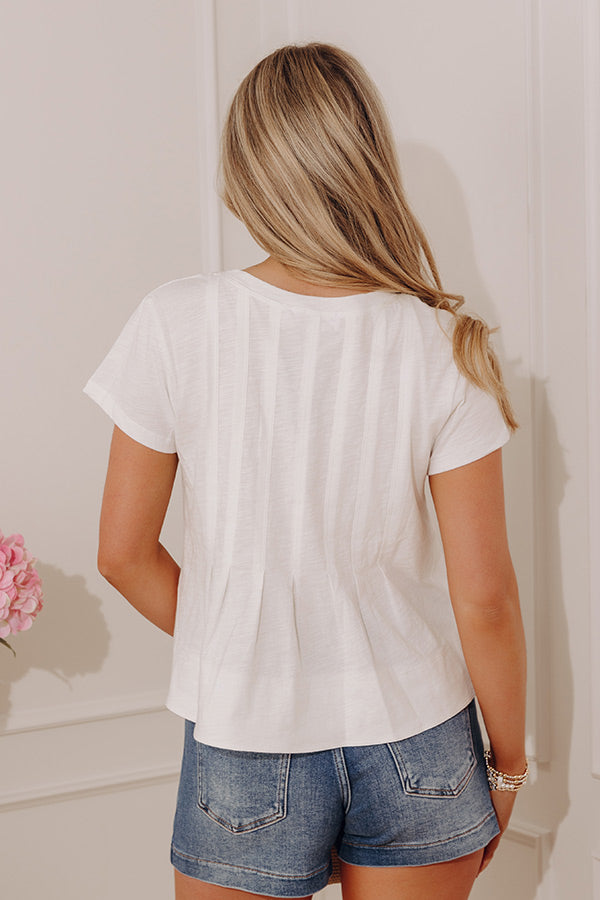 Plot Twist Pleated Top in White Image - 4