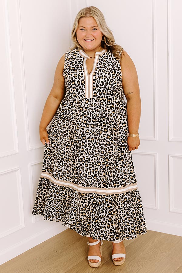 For The Love Of Leopard Midi Dress Curves Image 5
