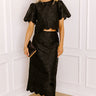 Garden Soiree High Waist Jacquard Maxi Skirt in Black Image 1