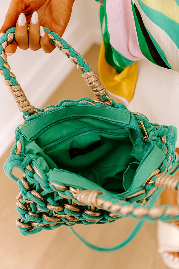 Oceanside Bliss Woven Purse in Ocean Wave Image 2