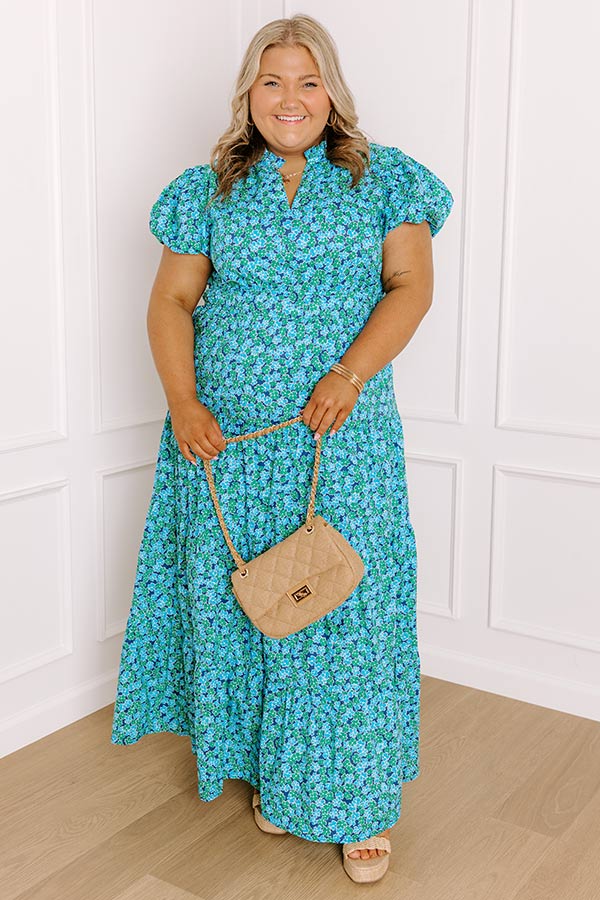 Botanical Charm Floral Maxi Dress Curves Image 2