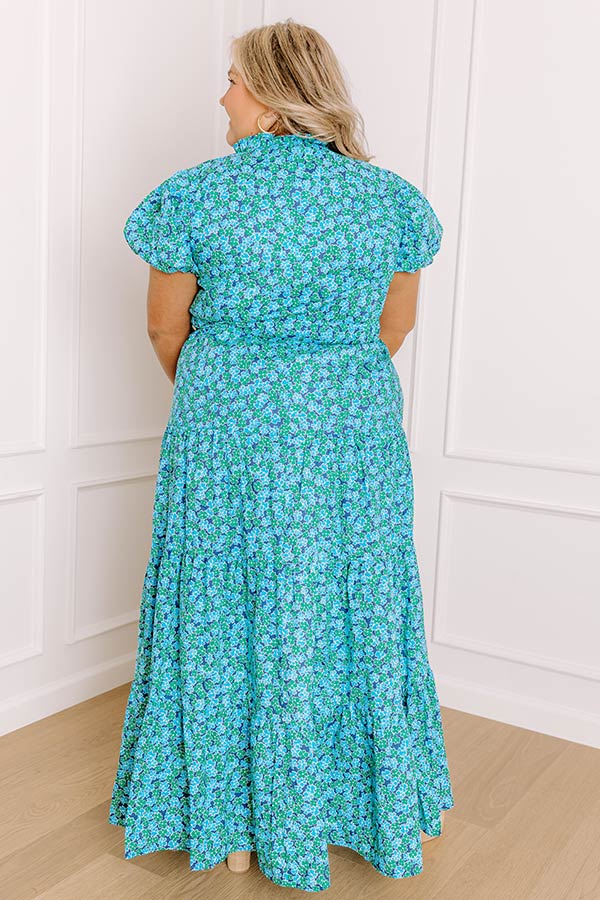 Botanical Charm Floral Maxi Dress Curves Image 4