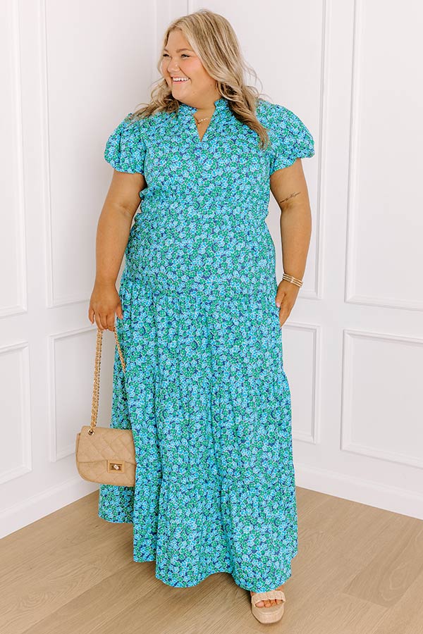 Botanical Charm Floral Maxi Dress Curves Image 5