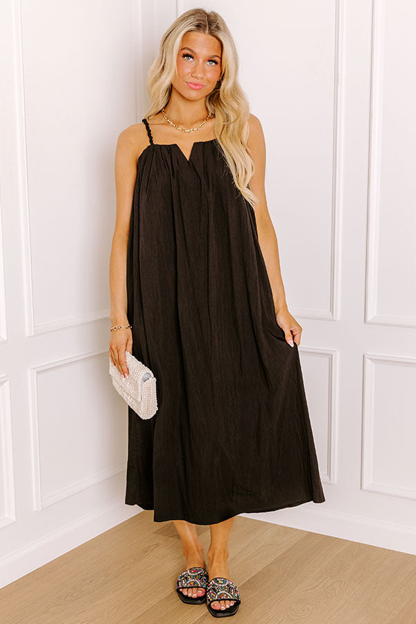 Villa Views Midi Dress in Black Image 1