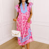 Veranda Views Floral Midi Dress in Pink Image 1