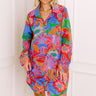 Tropic Allure Floral Button Down Mini Dress Image 1