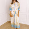 Isles of Scilly Floral Maxi Dress in Blue Image - 1