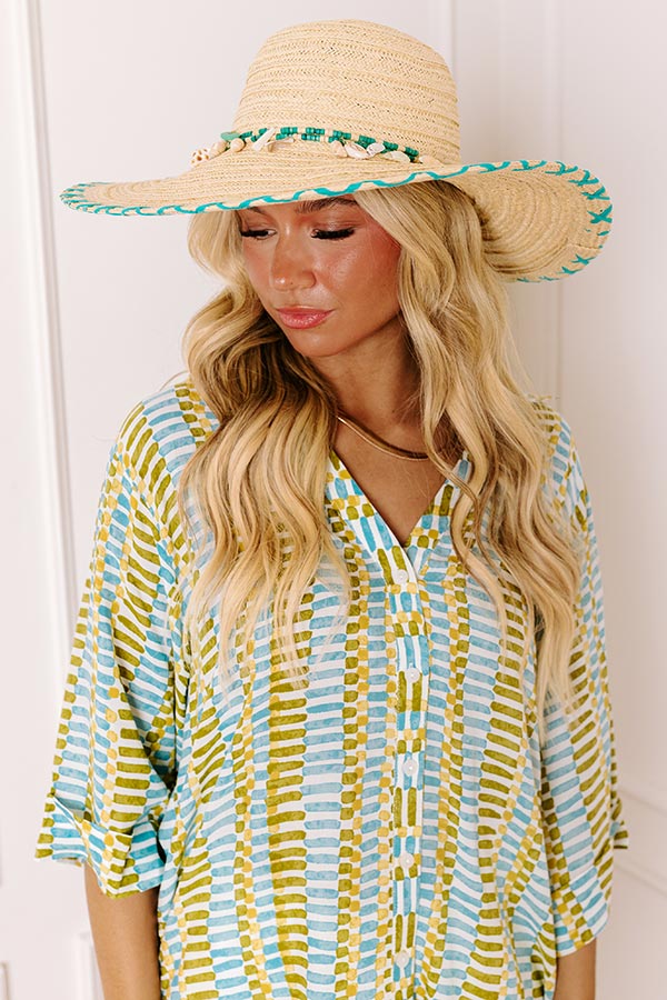 Beachside Bliss Raffia Woven Sunhat Image 1
