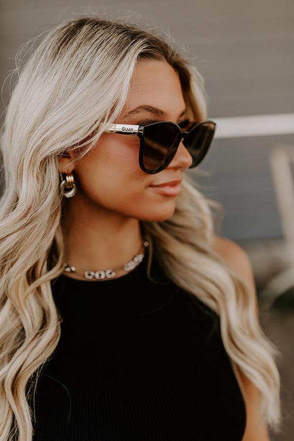 Quay Date Night Sunnies in Black Image 4