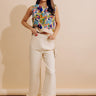Tropical Tango Linen-Blend Top Image - 1