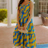 Paradise Point Floral Midi Dress in Ocean Blue Image 1