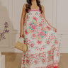 Capri Villa Floral Maxi Dress in Ivory Image - 1