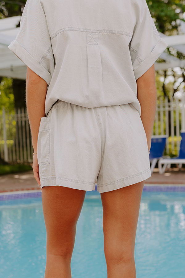 Coastal Living High Waist Chambray Shorts Image 3