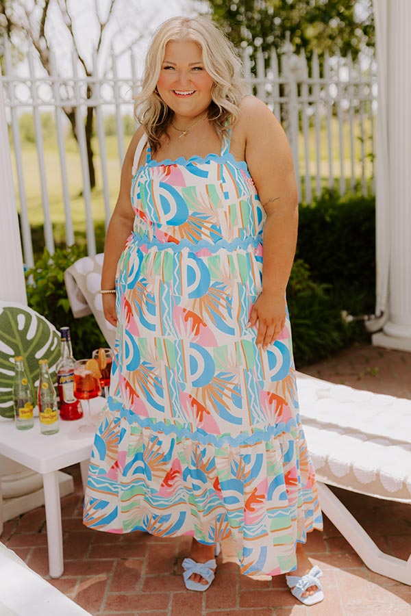 Island Rhythm Tiered Midi Dress Curves Image 2