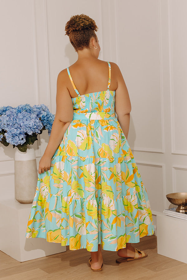 Fresh Breeze Floral Midi Dress Curves Image - 4
