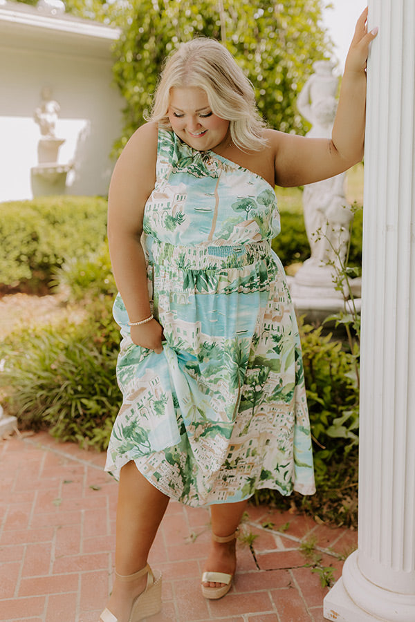 Strolling Through Capri Linen-Blend Midi Dress Curves Image 4