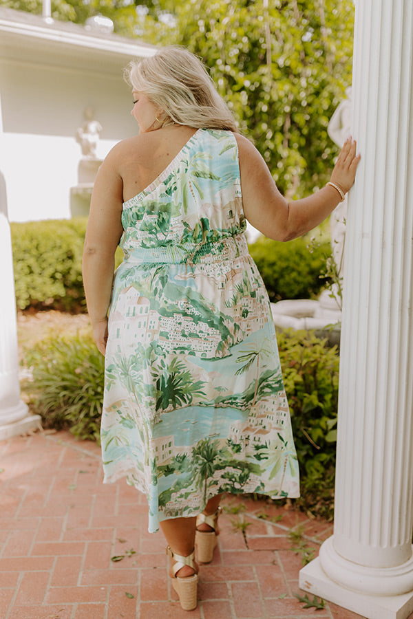 Strolling Through Capri Linen-Blend Midi Dress Curves Image 5