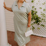 Cue The Casual T-shirt Midi Dress in Sage Curves Image 2