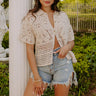 Oasis Breeze Crochet Button Up Top Image 1