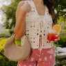 Boho Breeze Crochet Front Tie Top Image 1