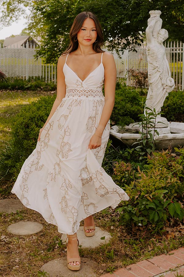 Graceful Gardens Embroidered Maxi Dress Image 1