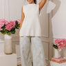Effortlessly You Knit Top in Cream Image - 1