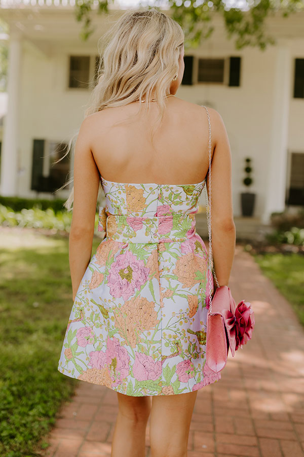 Botanical Belle Jacquard Mini Dress Image 4