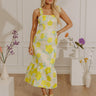 Hibiscus Garden Jacquard Midi Dress Image - 1