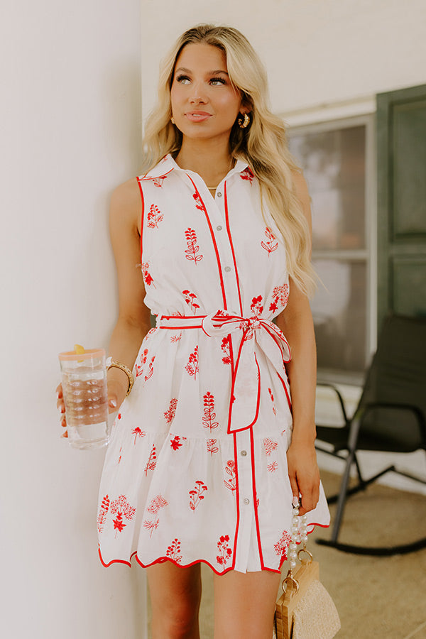 Sweet Meadows Floral Embroidered Mini Dress Image 1