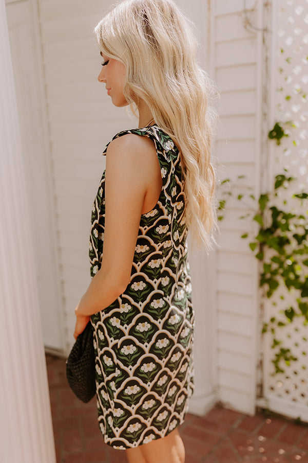 The Sunday Bloom Floral Mini Dress in Black Image 3