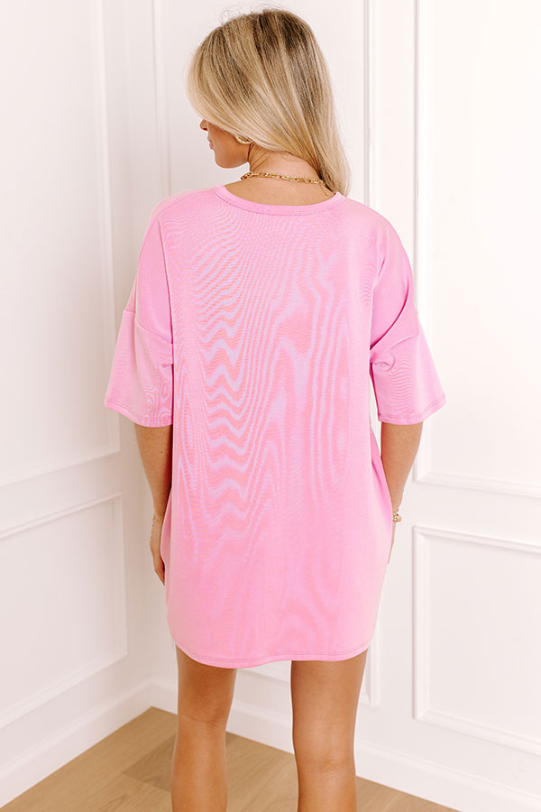 Sweet Serenity Oversized Tee in Pink Image 4
