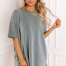 Sweet Serenity Oversized Tee in Charcoal Image 1