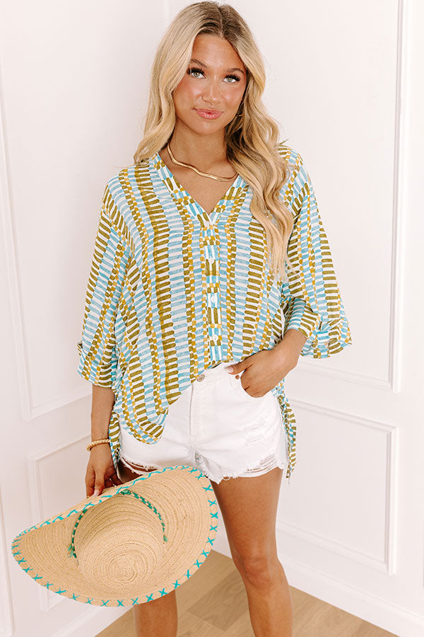 Paradise Breeze Button Down Top Image 1