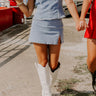 Soho Edge High Waist Denim Skort Image - 1