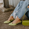 Tegan Satin Heel in Lime Image 1