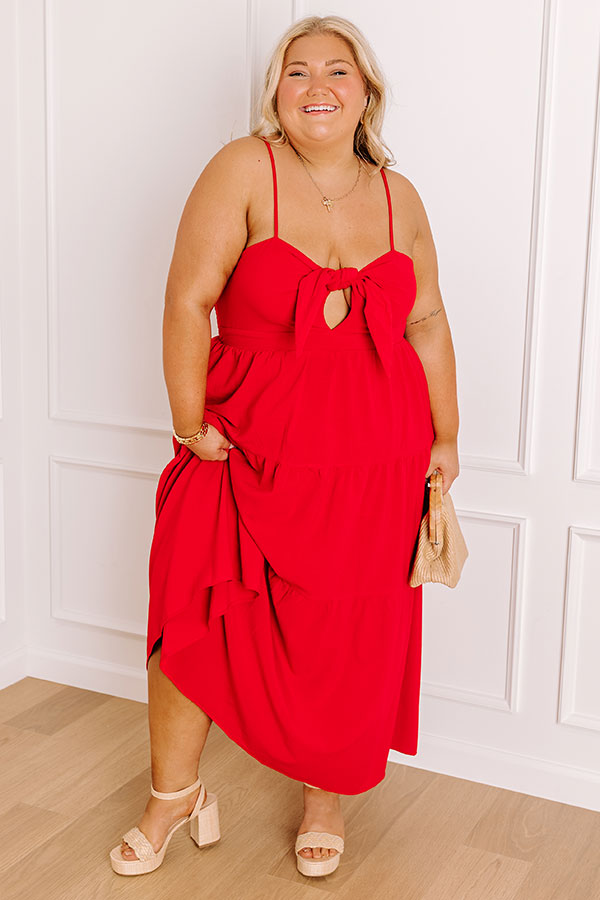 Picnic Cutie Front Tie Midi Dress Curves Image 4