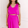 Skyline Chic Bubble Crop Top in Orchid Image 1