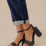 Moorea Raffia Woven Heel in Black Image - 1