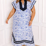 Veranda Views Floral Midi Dress in Sky Blue Curves Image - 1