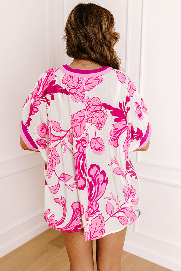 Veranda Views Floral Top in Pink Image - 5