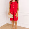 Sweet Darling Knit Mini Dress in Red Image 1