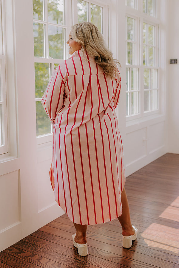Coastline Chic Stripe Midi Dress Curves Image 3