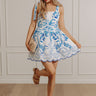 Tropical Date Night Mini Dress in White Image - 1