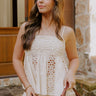 Boheme Bay Crochet Babydoll Top in Cream Image 1