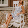 French Country Floral Denim Mini Dress Image 1