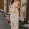 Boheme Bay High Waist Crochet Wide Leg Pants in Cream Image 1
