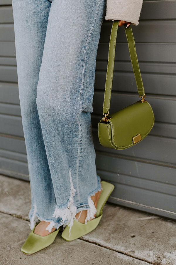 Simple Staple Faux Leather Purse in Lime Image 1